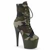 Pleaser - ADORE1020CAMO Bottes de plateforme, Pole dance chaussures - Chaussures de pole dance - Vert Product image